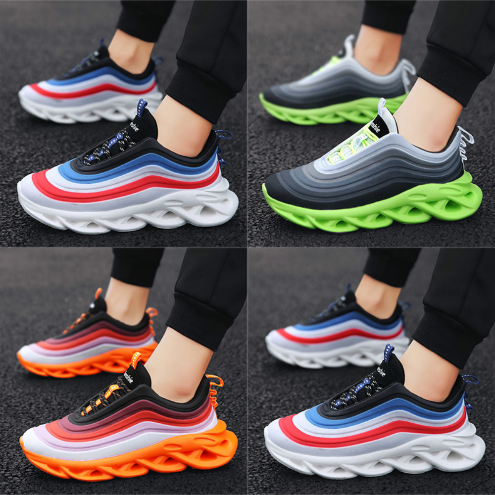 Men Women Air Cushion Running Shoes Sports Shoes Jogging Shoes Athletic Shoes - White EU 40